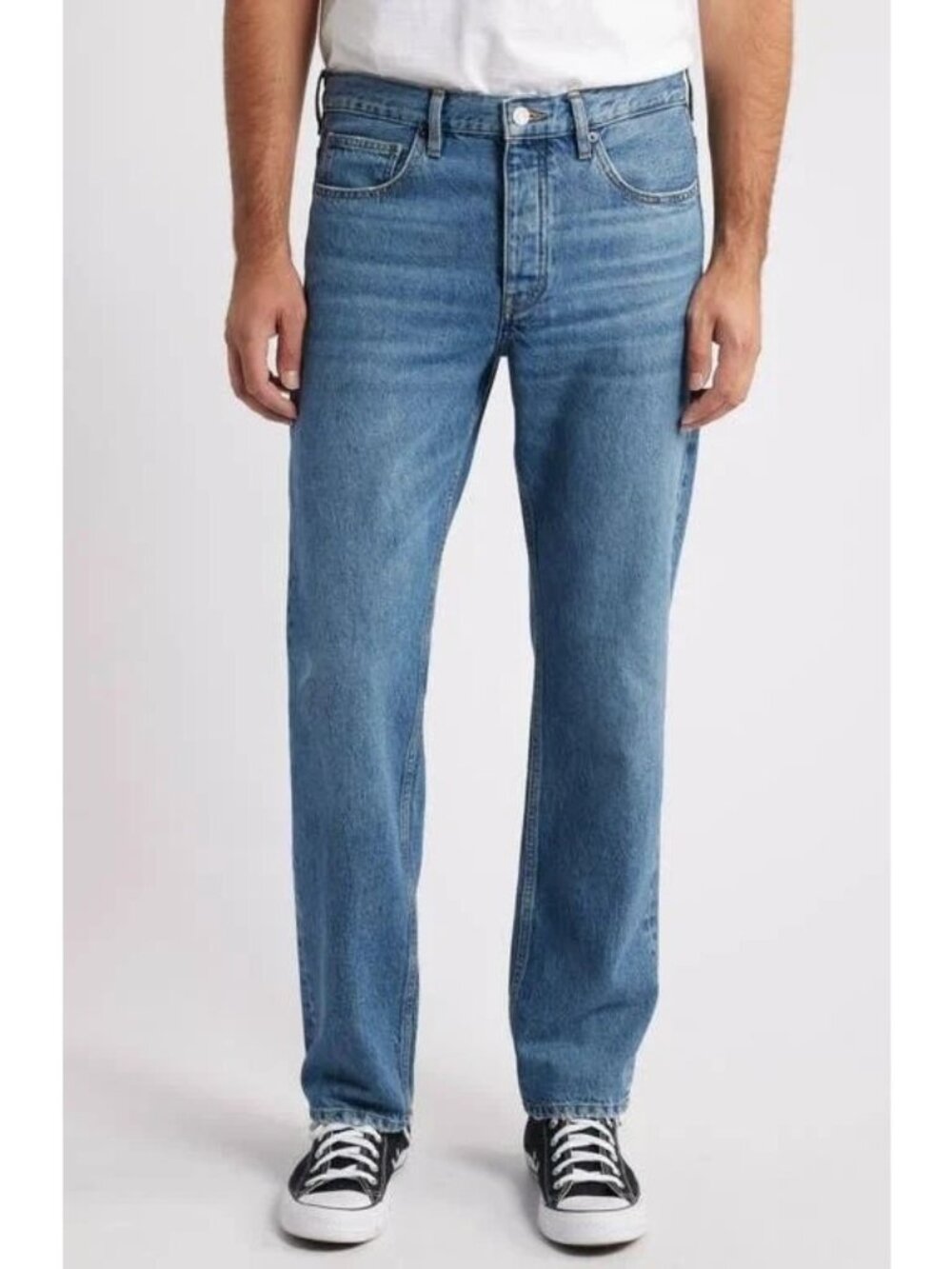 NEW $268  Frame Denim The Straight Men's Jeans in "bluegold" med jeans  33 x 32